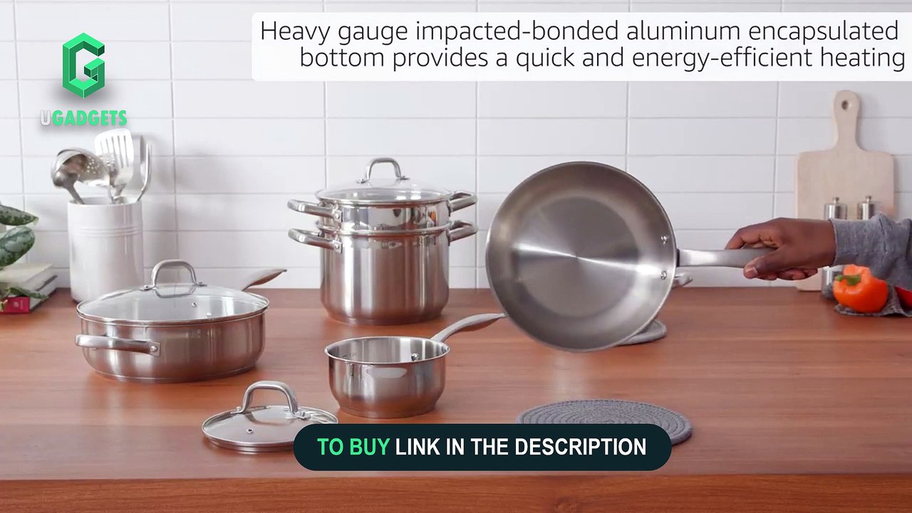 Stainless Steel Induction Cookware Set, 19PC