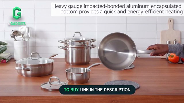 Stainless Steel Induction Cookware Set, 19PC