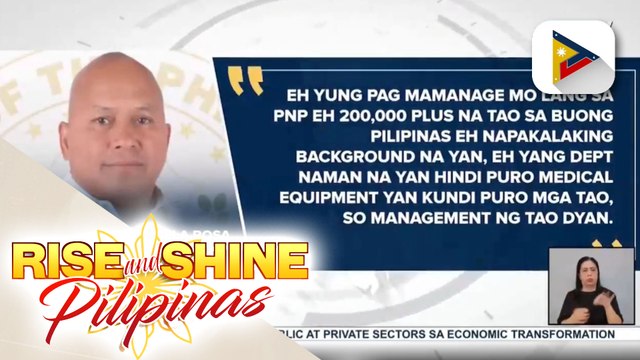 Dating PNP Chief Camilo Cascolan, itinalaga bilang bagong DOH USec