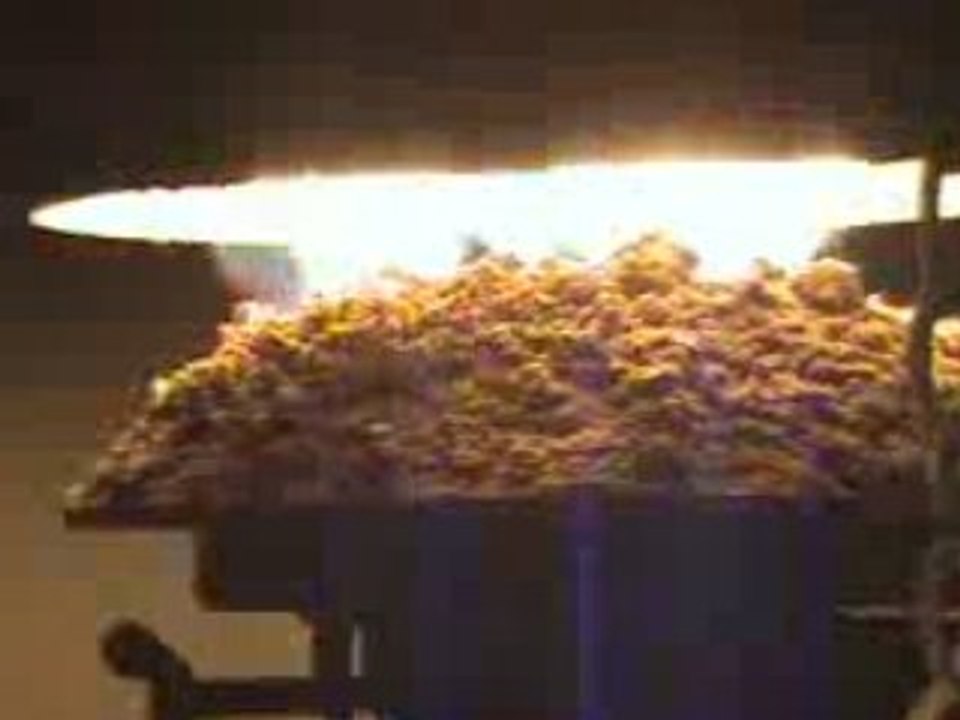 au coeur du foyer d'une chaudiere à granulés OKOFEN