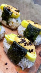 resep menu tamago sushi gunkan