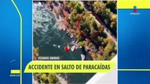 Captan accidente en salto de paracaídas en Estados Unidos