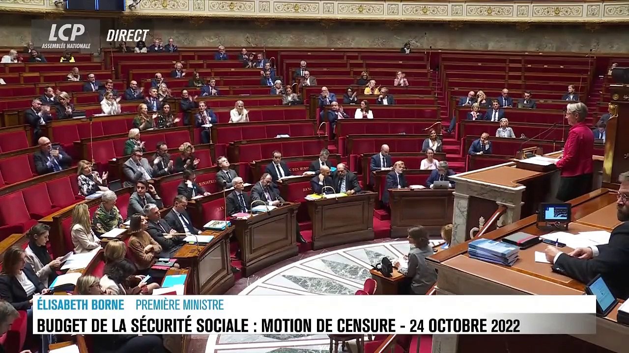 L'Assemblée nationale a largement rejeté cette nuit une troisième motion de censure de l'alliance de gauche Nupes, entraînant l'adoption de facto de la partie recettes du projet de budget de la Sécurité sociale