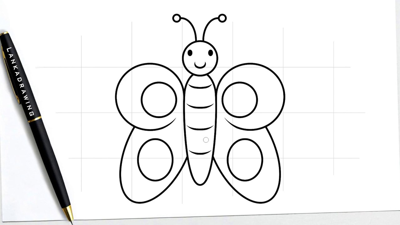 learn to draw cute and simple butterflies