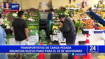 Preocupación tras anuncio de paro de transportistas de carga pesada