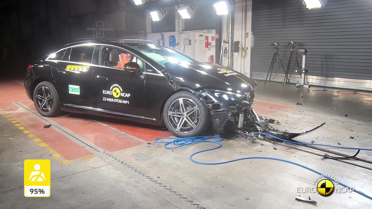 Business-Avantgarde ist auch Sicherheits-Avantgarde - Bestnoten für den Mercedes-EQ EQE von Euro NCAP