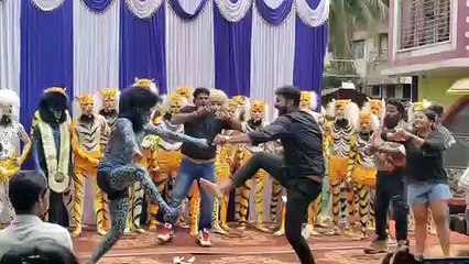 Arjun kapikad tiger dance Krishna janmastami