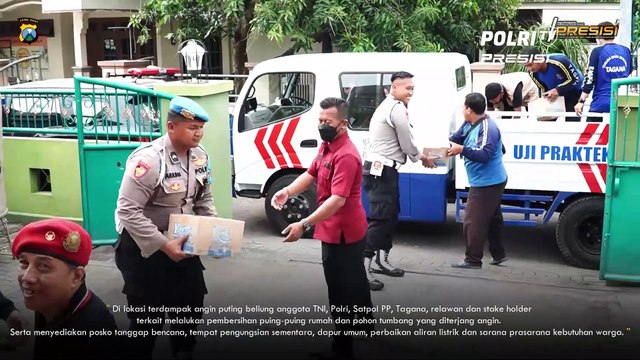 Bupati Sidoarjo Bersama Kapolresta Sidoarjo Tinjau Lokasi Terdampak Angin Puting Beliung