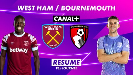 Le résumé de West Ham / Bournemouth - Premier League 2022-23 (13ème journée)