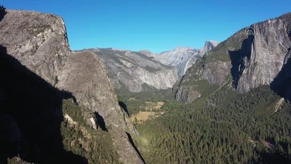 (DRON) KALİFORNİYA - ABD'de dağcıların favori tırmanma parkuru: El Capitan