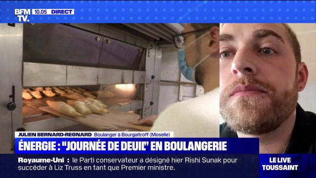 Contre la hausse des prix de l'énergie, un boulanger participant à la journée de deuil témoigne