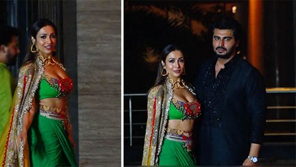 Скачать видео: Malaika Arora Arjun Kapoor Romantic Video, Sonam Kapoor Diwali Party पर दिखे खूबसूरत |*Entertainment