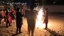 أنوار وألعاب نارية في دبي خلال الاحتفالات بعيد ديوالي