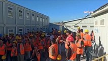 Şehir hastanesi inşaatında işçilerden eylem