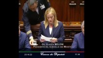 Meloni alla Camera, Salvini e il soccorso per l'acqua - Video