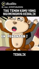 Kartun lucu podtoon|monyet kalo ngomong suka kebalim