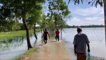 Bangladesh villages flooded after cyclone