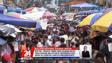 DOT Sec. Frasco: PBBM, maglalabas ng EO para gawing boluntaryo ang pagfe-face mask sa loob ng ilang establisimiyento | 24 Oras