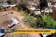Explosión reduce a cenizas taller pirotécnico en Huánuco: familia resultó con graves quemaduras