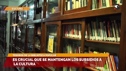 Es crucial que se mantengan los subsidios a la cultura