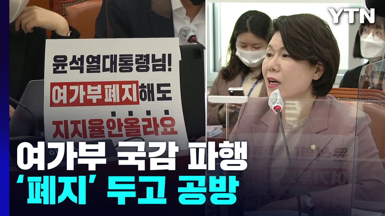 고성 오간 여가부 국감...'부처 폐지·보조금 환수' 논란 / YTN