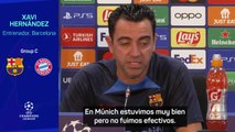 Rueda de prensa de Xavi en la previa del Barcelona-Bayern