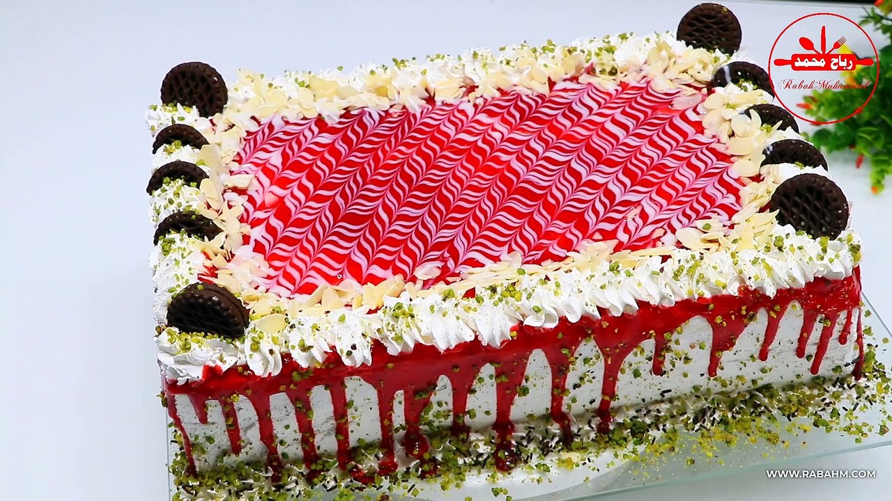 كيكة المناسبات بطعم الفانيلا في المنزل بطريقتي المعتمدة سهلة وسريع مع طريقة التزيين تورتة المناسبات السعيدة