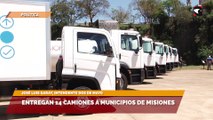 Entregan 14 camiones a municipios de misiones