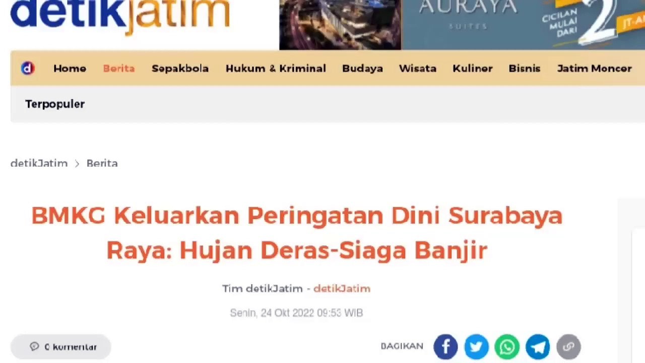 Banjir Hebat Surabaya Hari ini 25 Oktober 2022, Warga Berhamburan!! Banjir Jawa Timur Hari ini