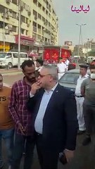 الفنان تامر عبد المنعم في جنازة فريد الديب