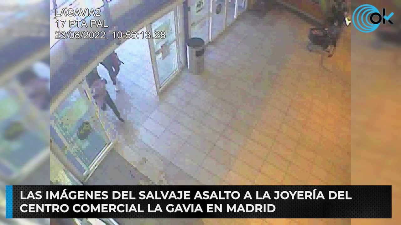 Las imágenes del salvaje asalto a la joyería del centro comercial La Gavia en Madrid