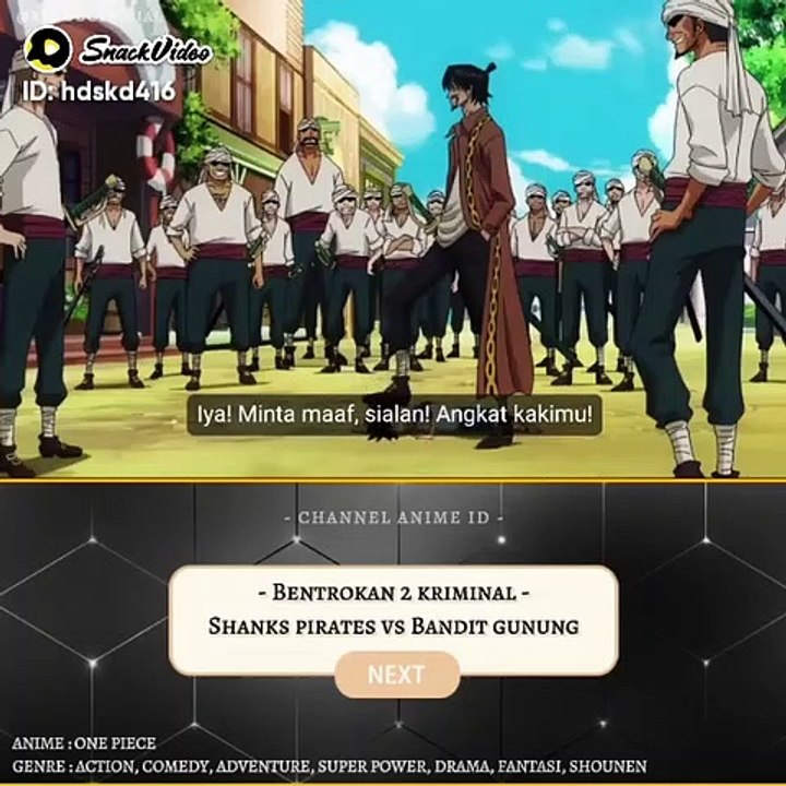 Bentrokan 2 kriminal  shanks pirates vs bandit gunung