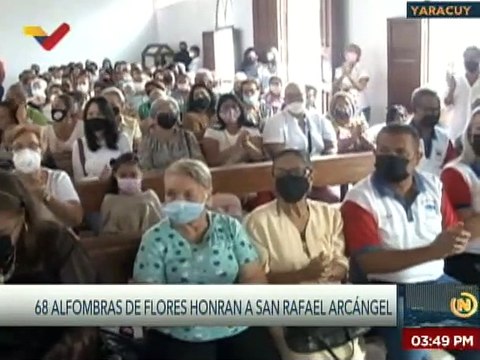 Yaracuy | Elaboran de 68 alfombras de flores del Santo Patrono San Rafael Arcángel