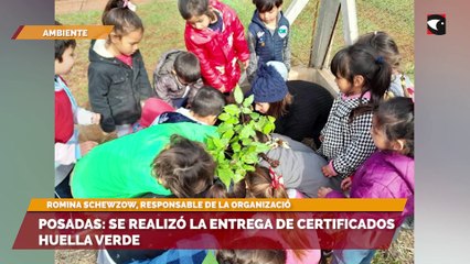 Posadas: Se realizó la entrega de certificados Huella Verde