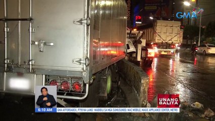 Closed van, sumalpok sa concrete barrier sa EDSA | UB