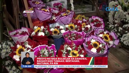 Presyo ng mga bulaklak sa Dangwa, bahagyang tumaas, Bentahan, matumal pa rin | UB