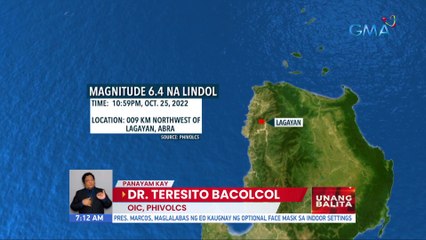 Panayam kay Dr. Teresito Bacolcol, OIC, PHIVOLCS (October 26, 2022) | UB