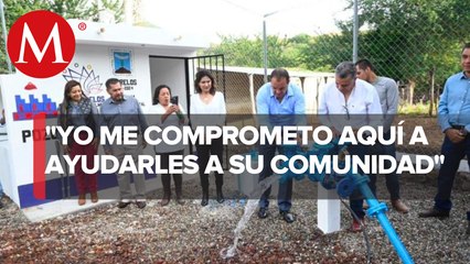 Cuauhtémoc Blanco entrega pozo de agua potable en Coaxitlán, Guerrero