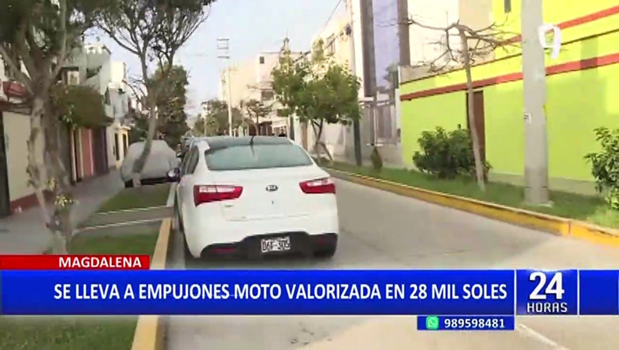 Magdalena: Cámaras captan a delincuente robando moto valorizada en 28 mil soles