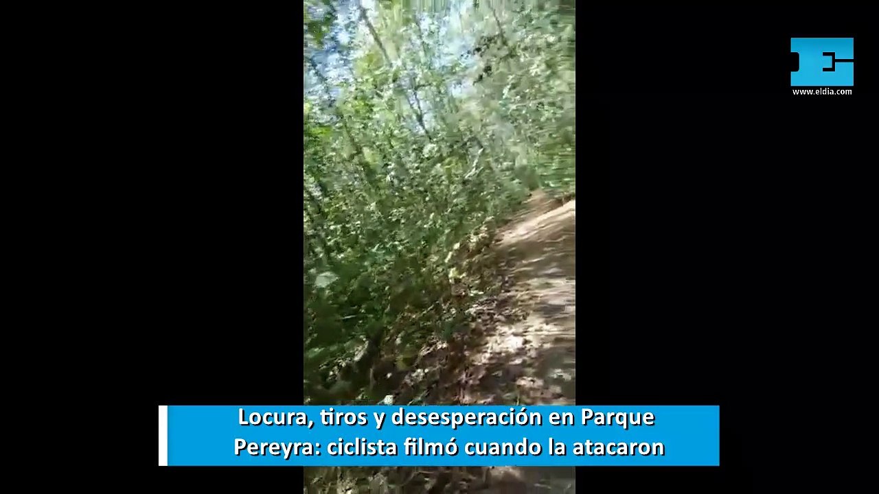 Locura, tiros y desesperación en Parque Pereyra ciclista filmó cuando la atacaron