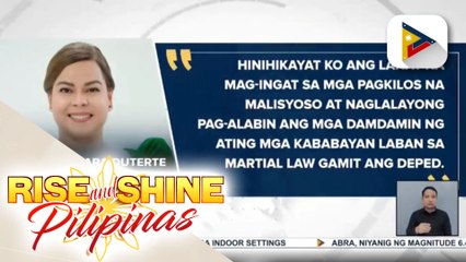 Descargar video: VP at DepEd Sec. Sara Duterte, pinasinungalingan ang alegasyon ng rebranding ng martial law