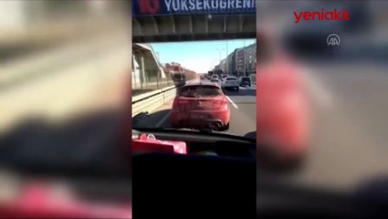 Ambulansa yol vermeyen sürücüye ibretlik ceza