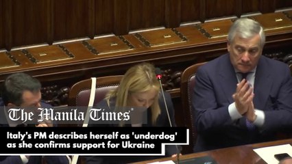Italy's PM describes herself as 'underdog' as she confirms support for Ukraine