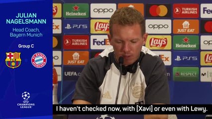 Nagelsmann 'happy' to see Lewandowski starring for Barcelona