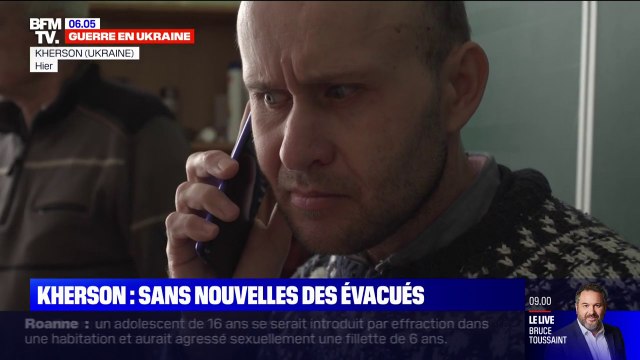 Guerre en Ukraine: l'inquiétude des évacués de Kherson, sans nouvelles de leurs proches restés sur place