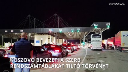 Koszovó bevezeti a szerb rendszámtáblákat tiltó törvényt