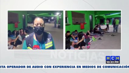 Más de 300 personas migrantes llegan al albergue de la ciudad de Juticalpa, Olancho