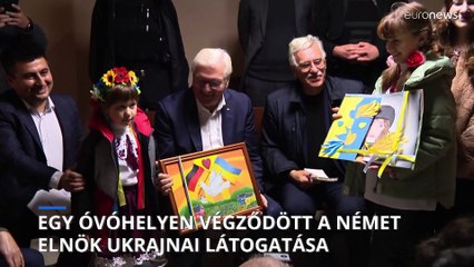 Egy bunkerben végződött a német elnök ukrajnai látogatása