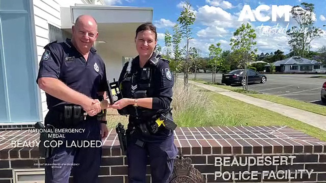 Beaudesert police officer awarded National Emergency Medal, october 26, 2022, Beaudesert Times