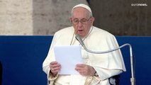 El papa Francisco hace un alegato a favor de la paz ante los líderes religiosos reunidos Roma